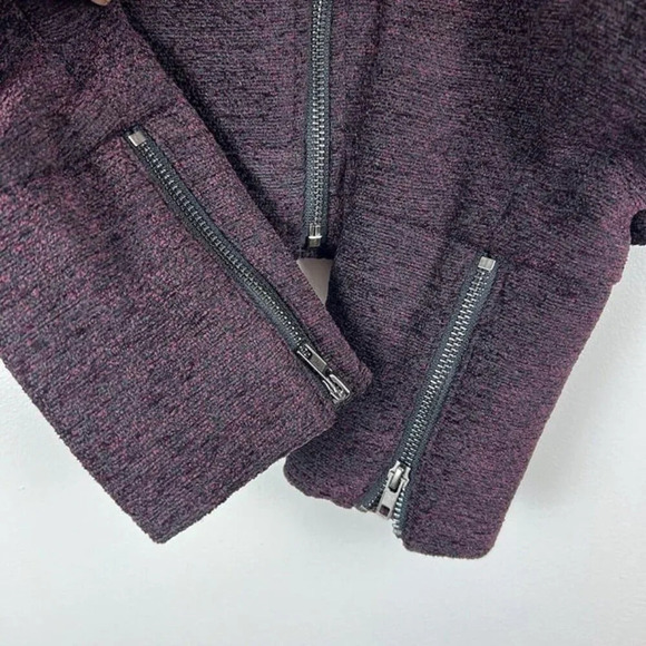 Cupcakes and Cashmere Bikita Chenille Cropped Moto Jacket Sz S Biker - Picture 3 of 10